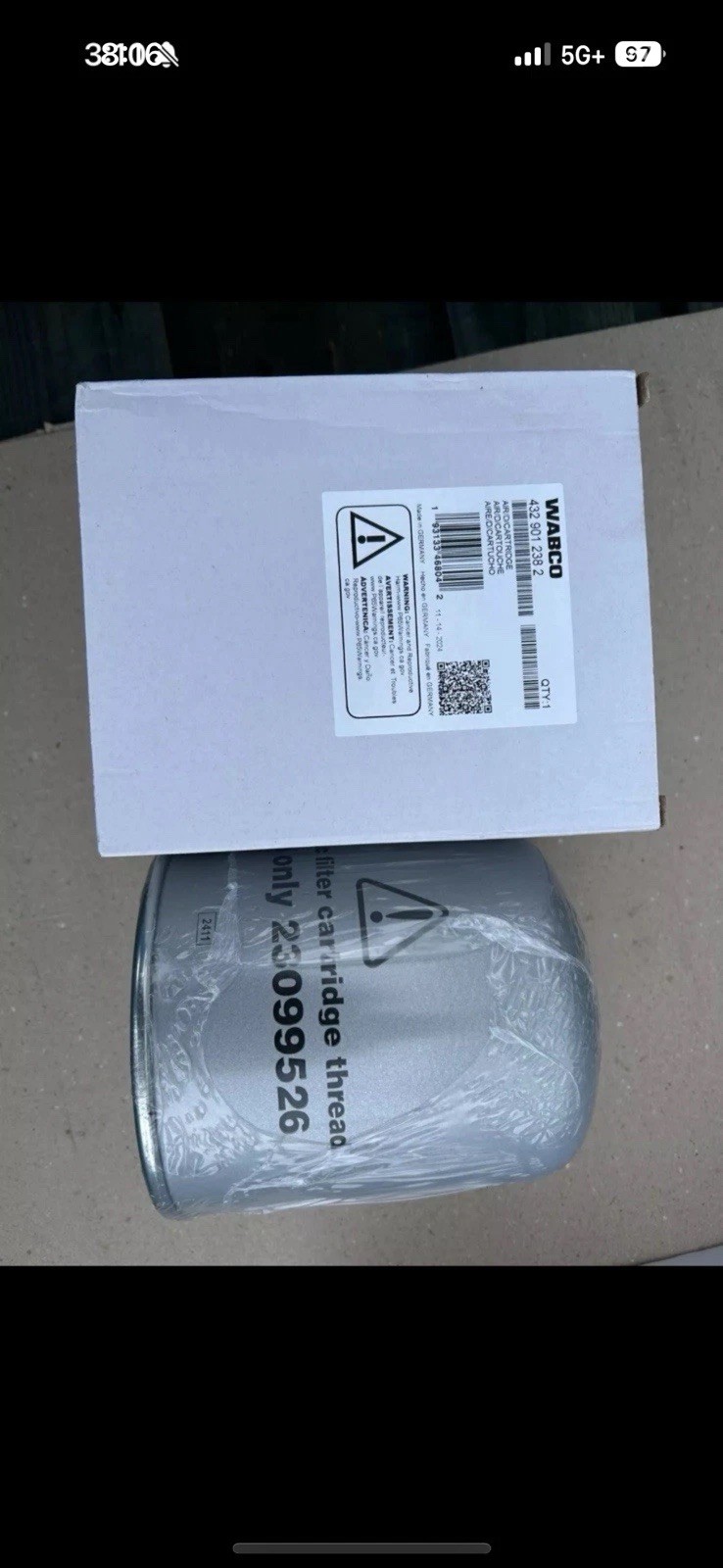 Volvo/Mack Air Dryer Filter- Cartridge OEM PN 23099526