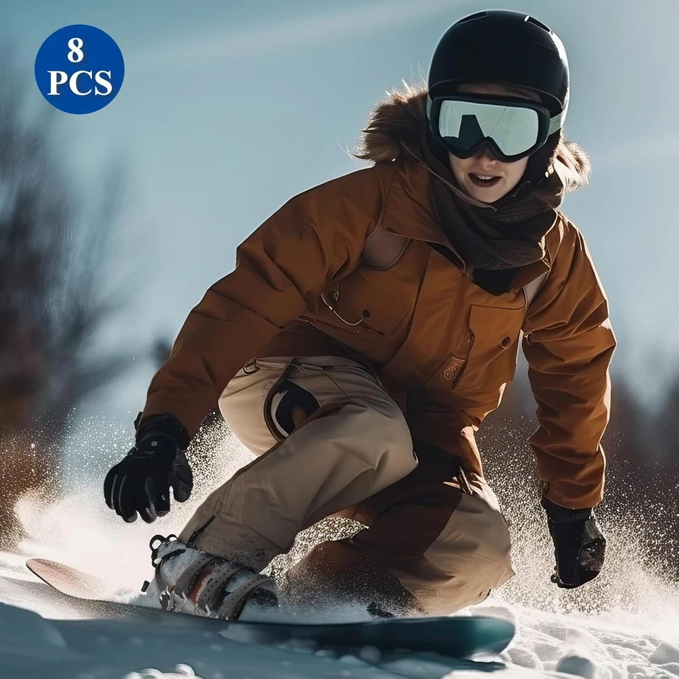 18" Classic Snowshoe Strap Kit Black Skiing Boot Wraps Ties Adjustable Snowshoes