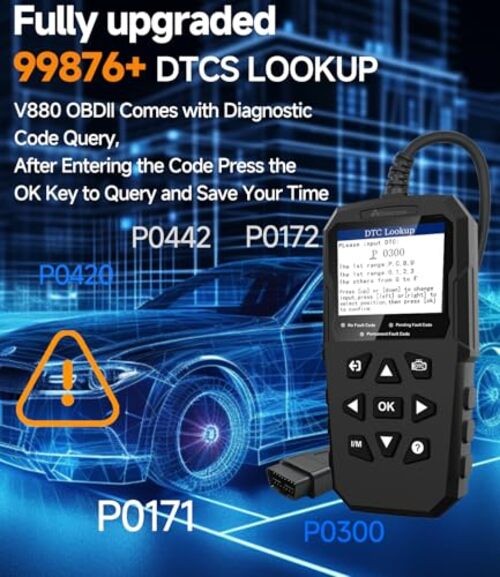 OBD2 Scanner,V880 Check Engine Light Code Reader for Cars and Trucks with BLACK