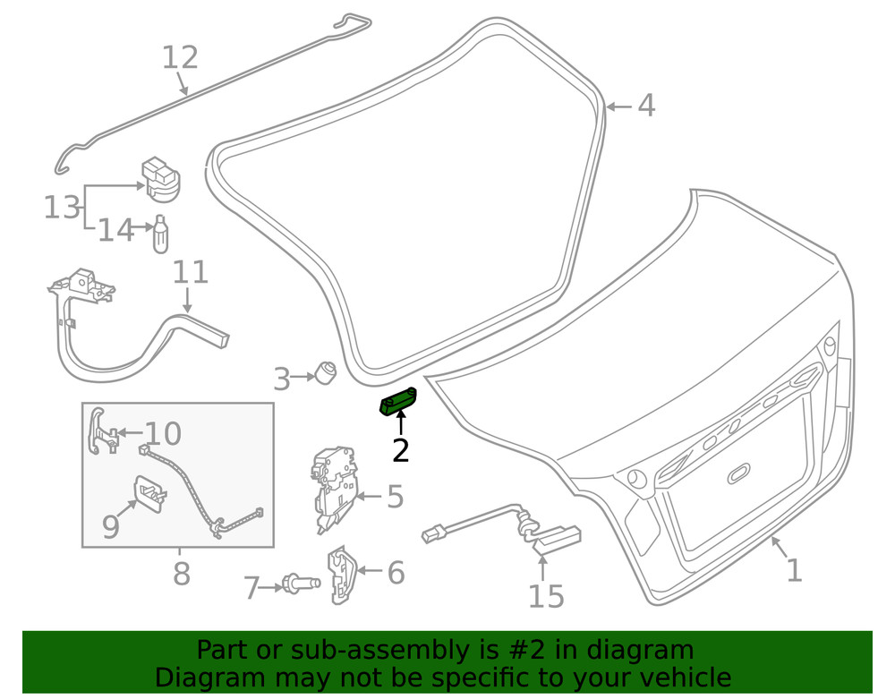 Genuine Nissan Deck Lid Stop Buffer 84840-9HT0A
