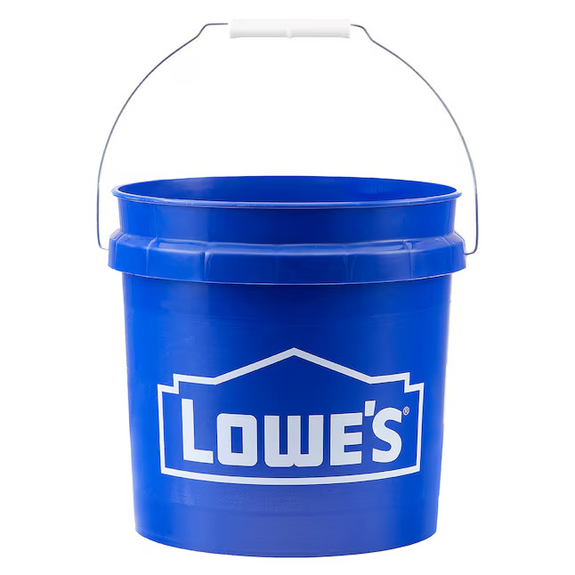 Lowe's 2-gallon Plastic Blue General bucket