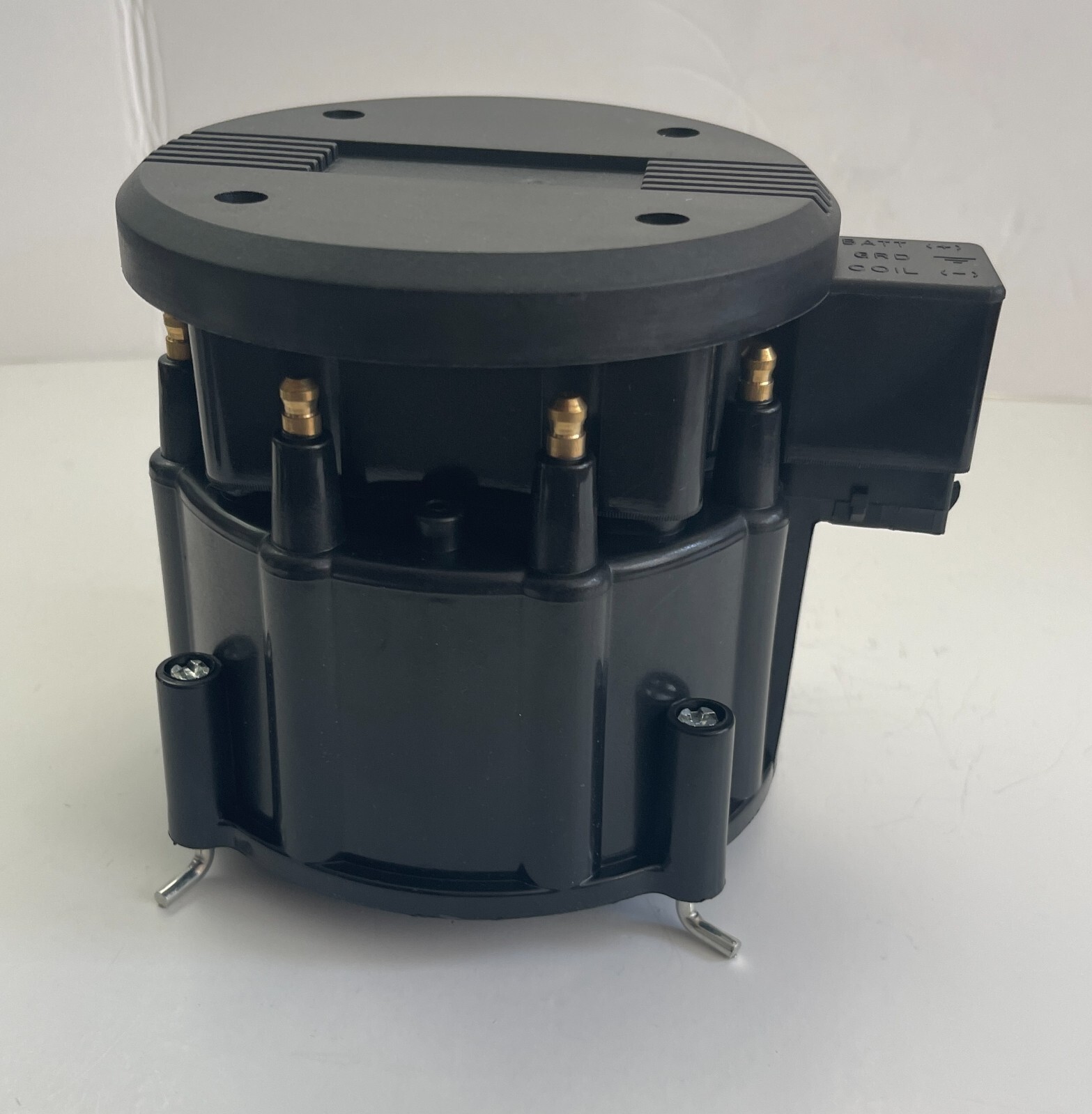 BLACK HEI Distributor SUPER CAP + ROTOR + 65,000 VOLT Coil CHEVY GM FORD