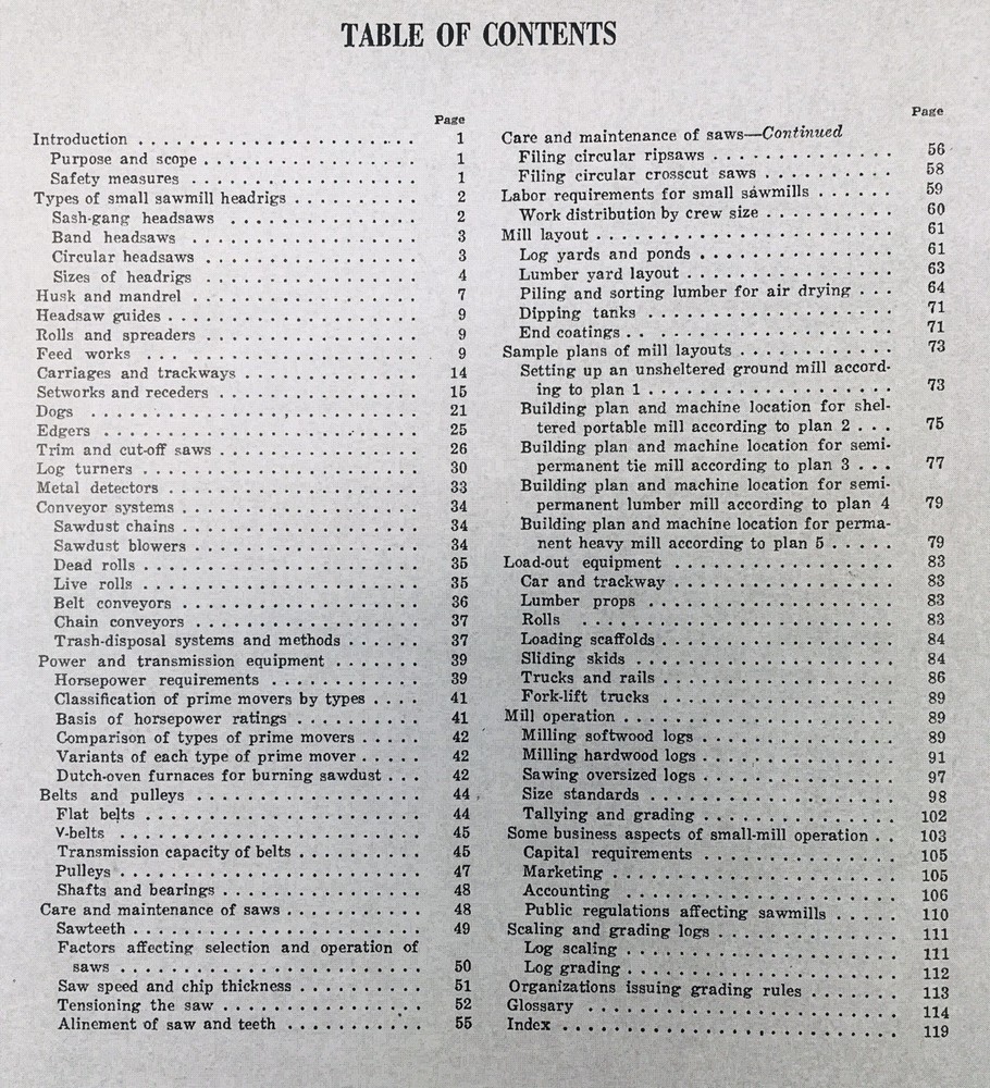 Two How-To Run Circular Sawmill Operators Manuals Troubleshooting Setup Plans