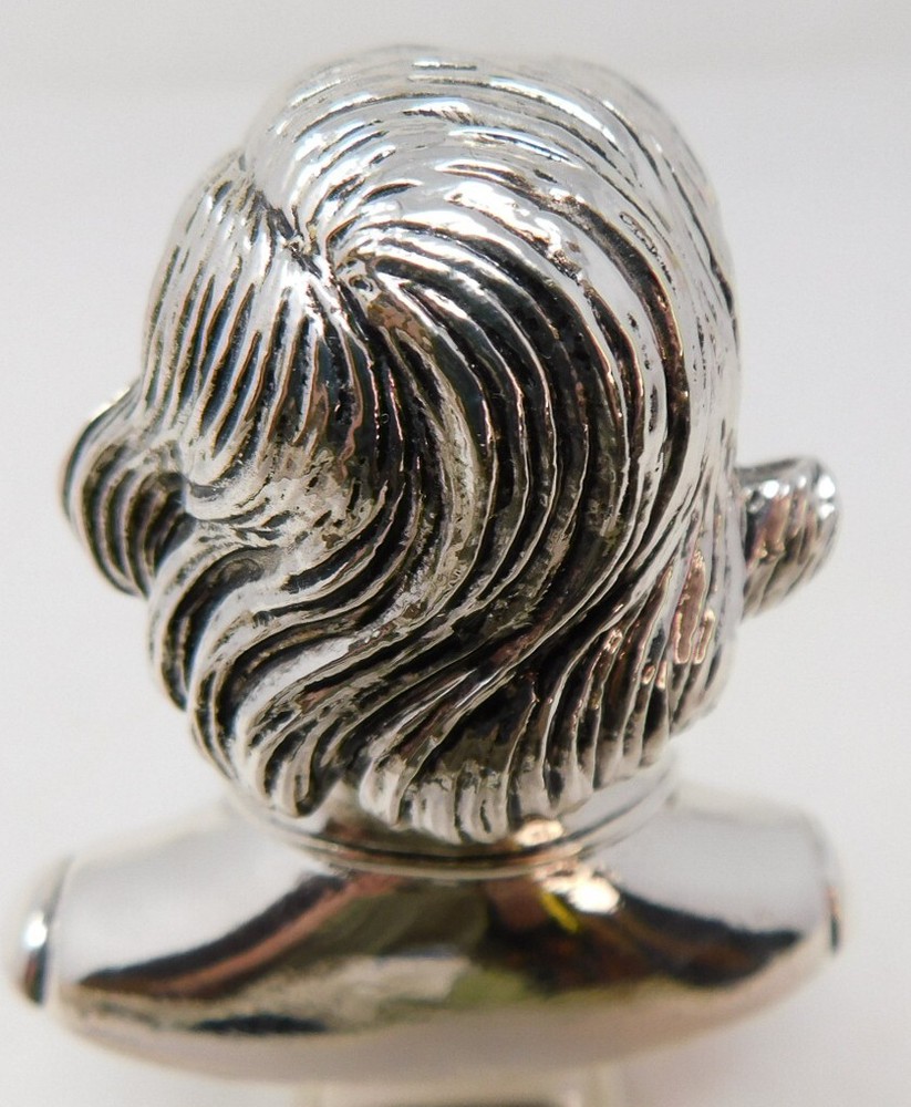 Solid 800 Silver Giuseppe Verdi 4.5" Statuette Italian 202 grams Composer Bust