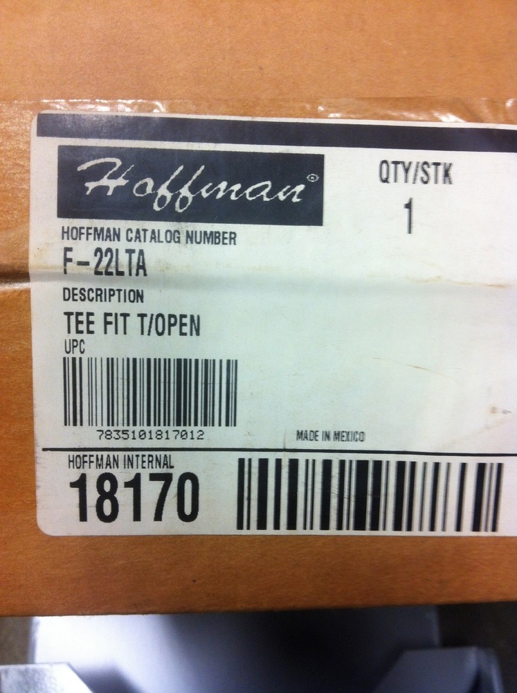 HOFFMAN F-22LTA TEE FITTING 2.5 X 2.5 NEW IN BOX