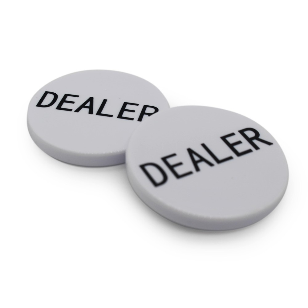 10 dealer buttons 2" acrylic