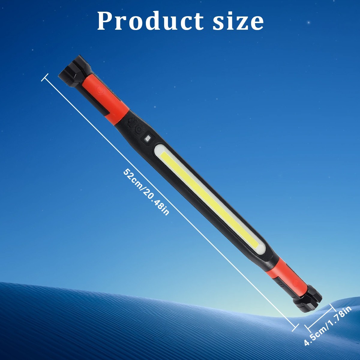 Under Hood Work Light Bar LED Magnetic Light with Hooks Cordless Rechargeable