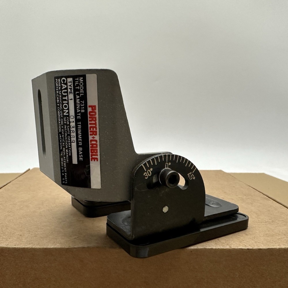 Porter Cable Model 7318 Angle Base Attachment  Nice Pre Owned Shape Made USA