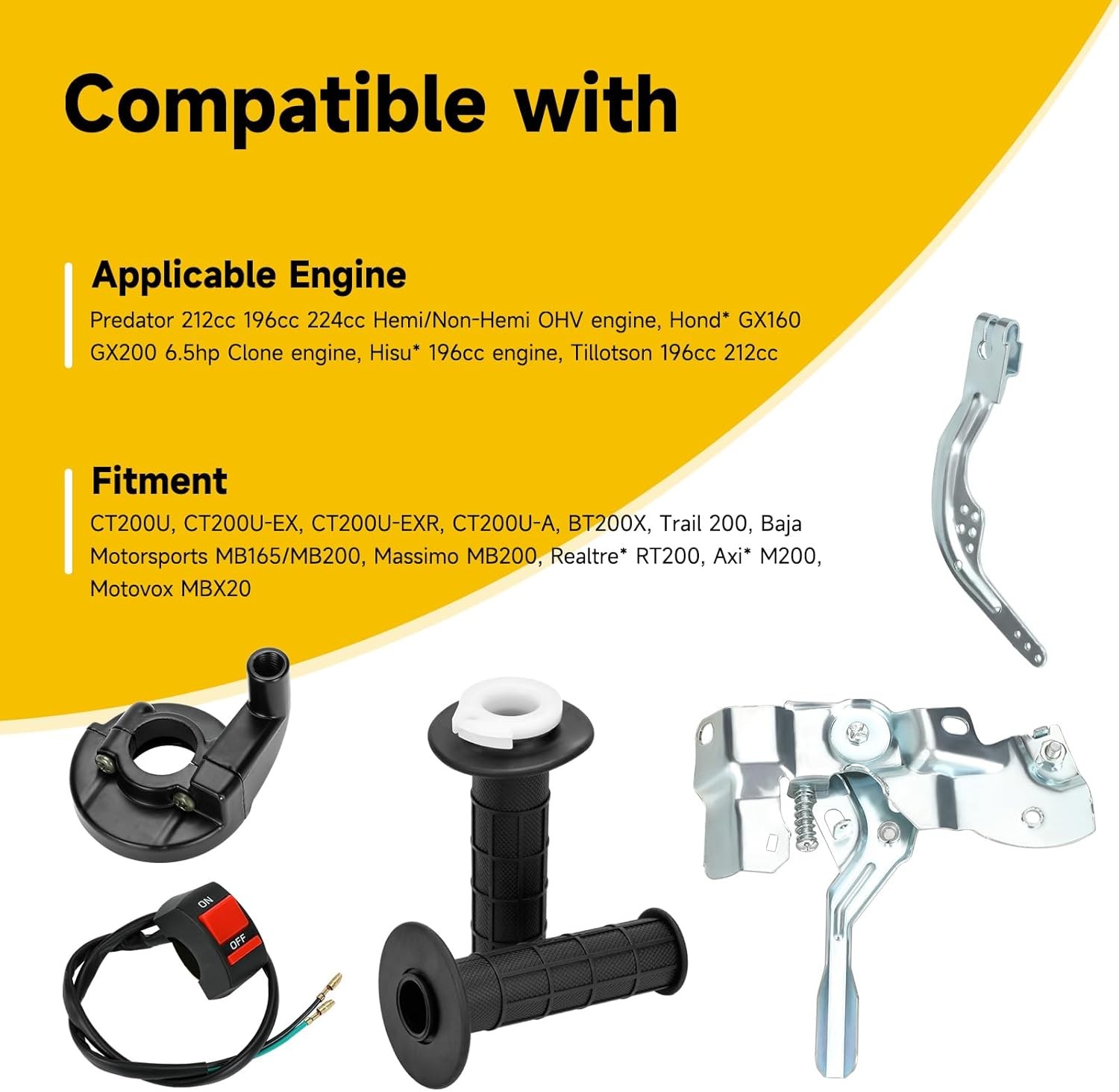 7/8'' Mini Bike Throttle Linkage Assembly Kit For Predator 212cc 196cc CT200U