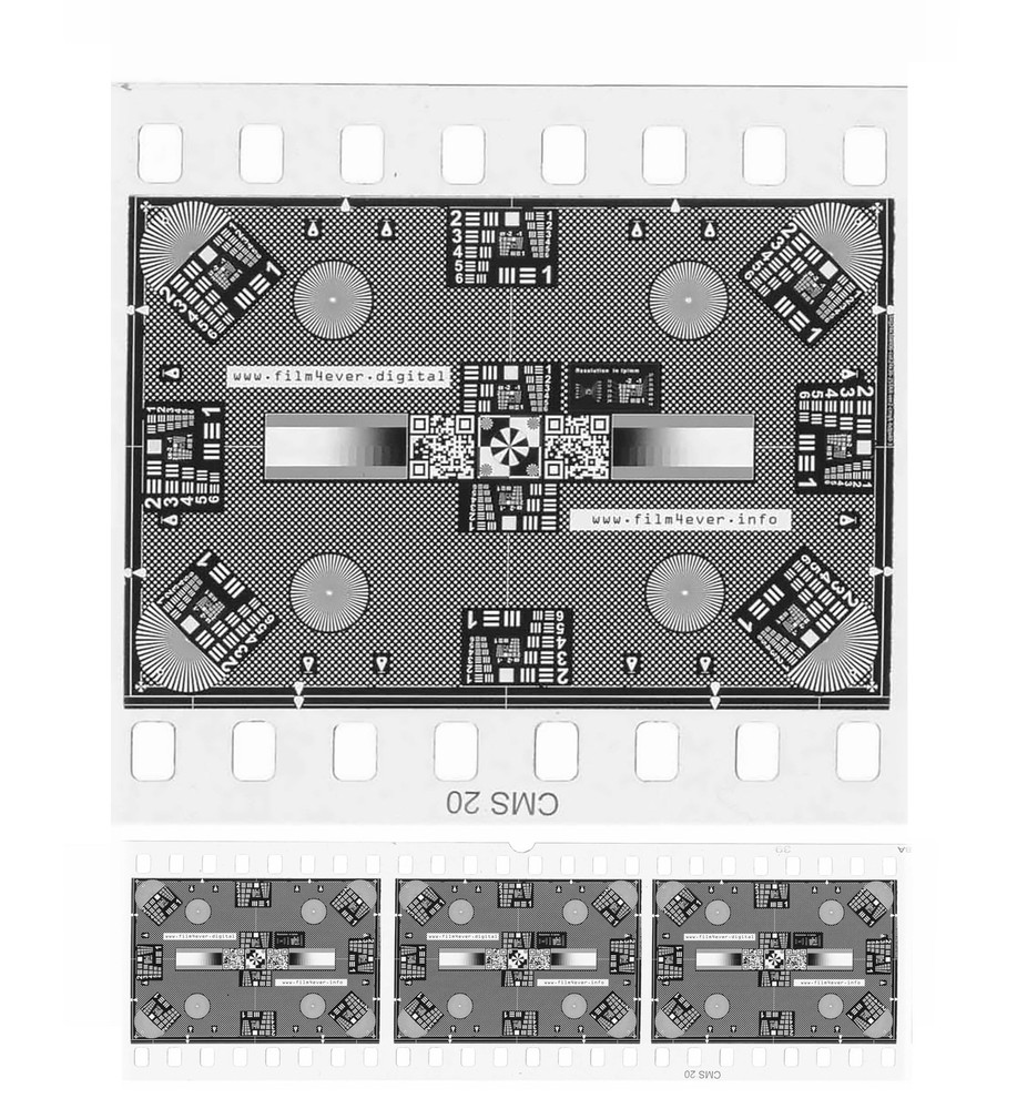 High Resolution 35 mm Test Target for Camera scanning by Vlads Test Target. Ten