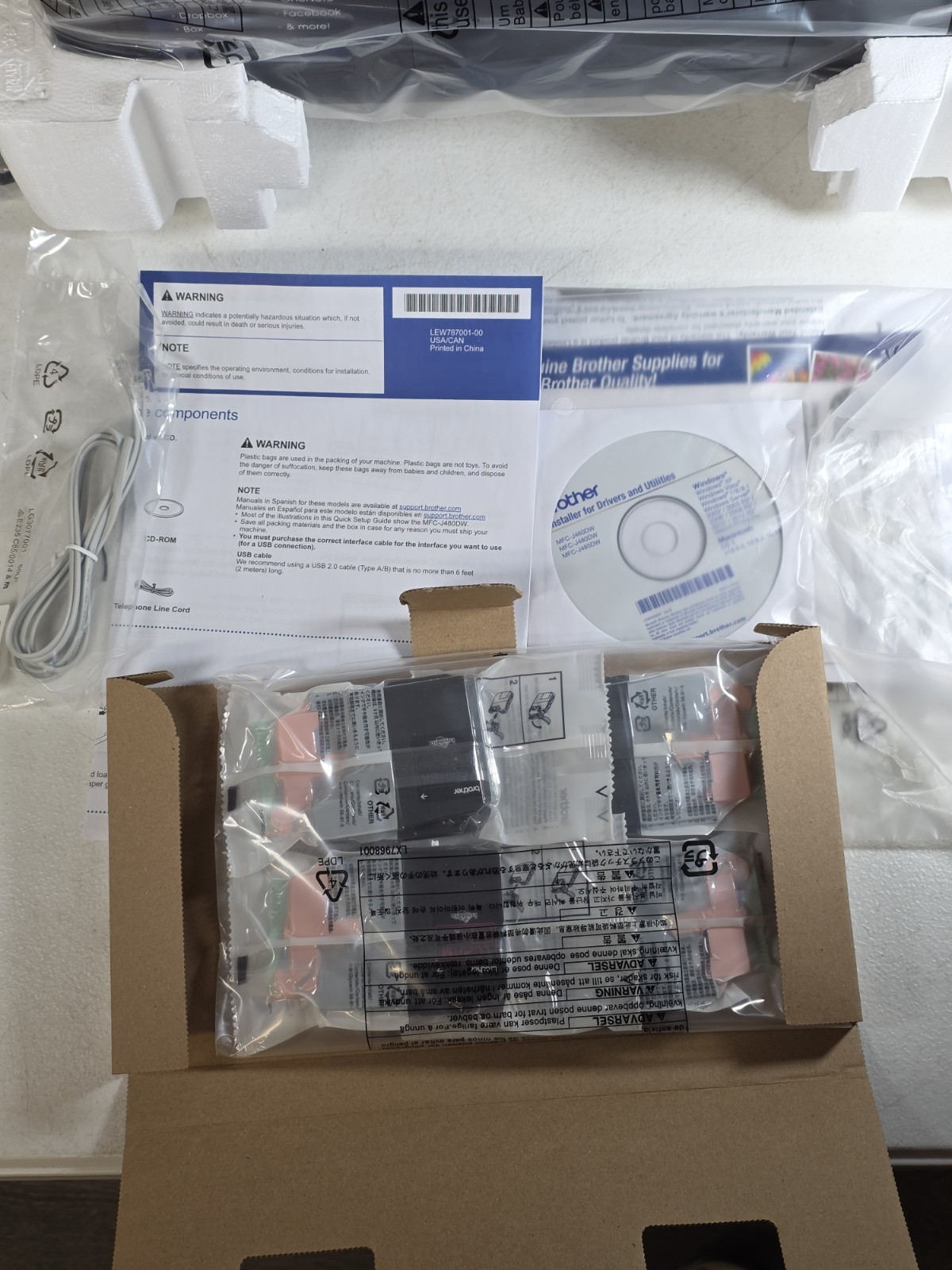 Brother MFCJ485DW All-In-One Inkjet Printer - Black