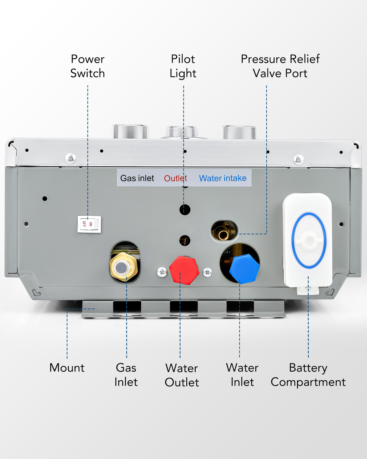 2 GPM/ 8L Hot Water Heater LPG Propane Gas Tankless Boiler Instant w LED Display