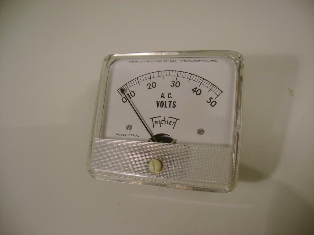 Triplett 337-PL Panel Volt Meter 0-50 AC Volts. NEW