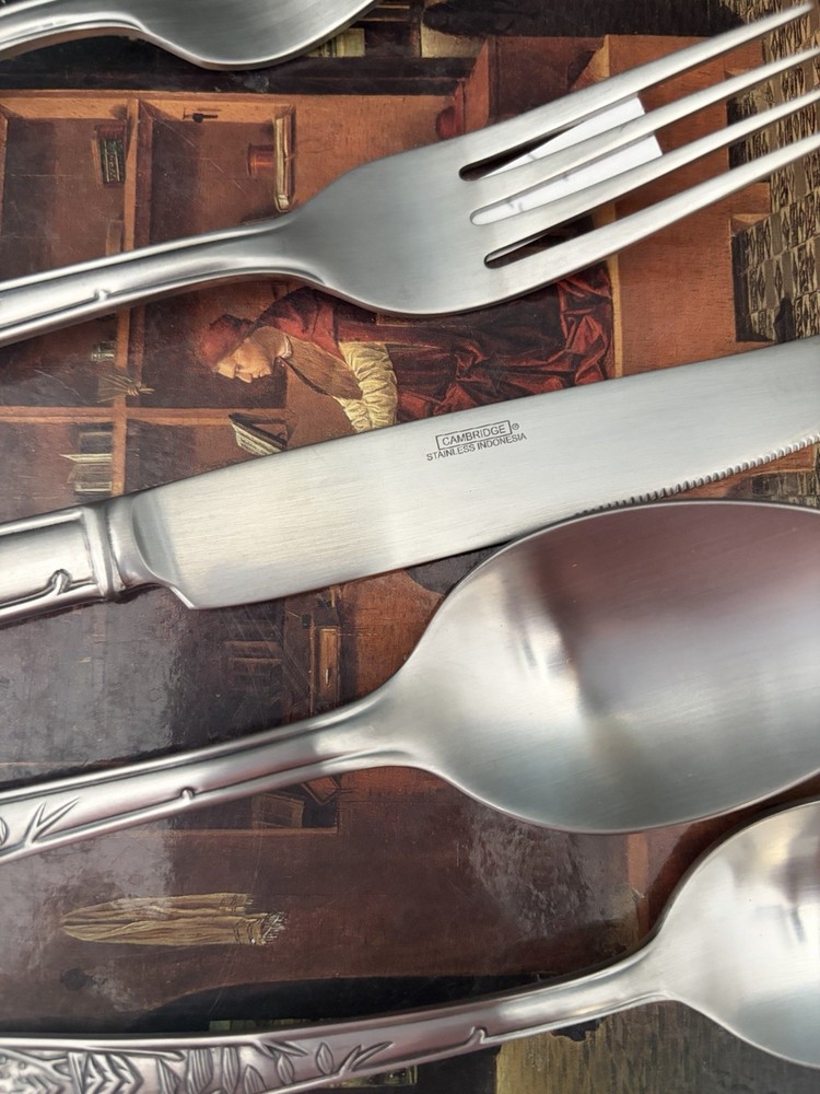 CAMBRIDGE Lab Stainless Steel Flatware DEER. Set 5 pc.