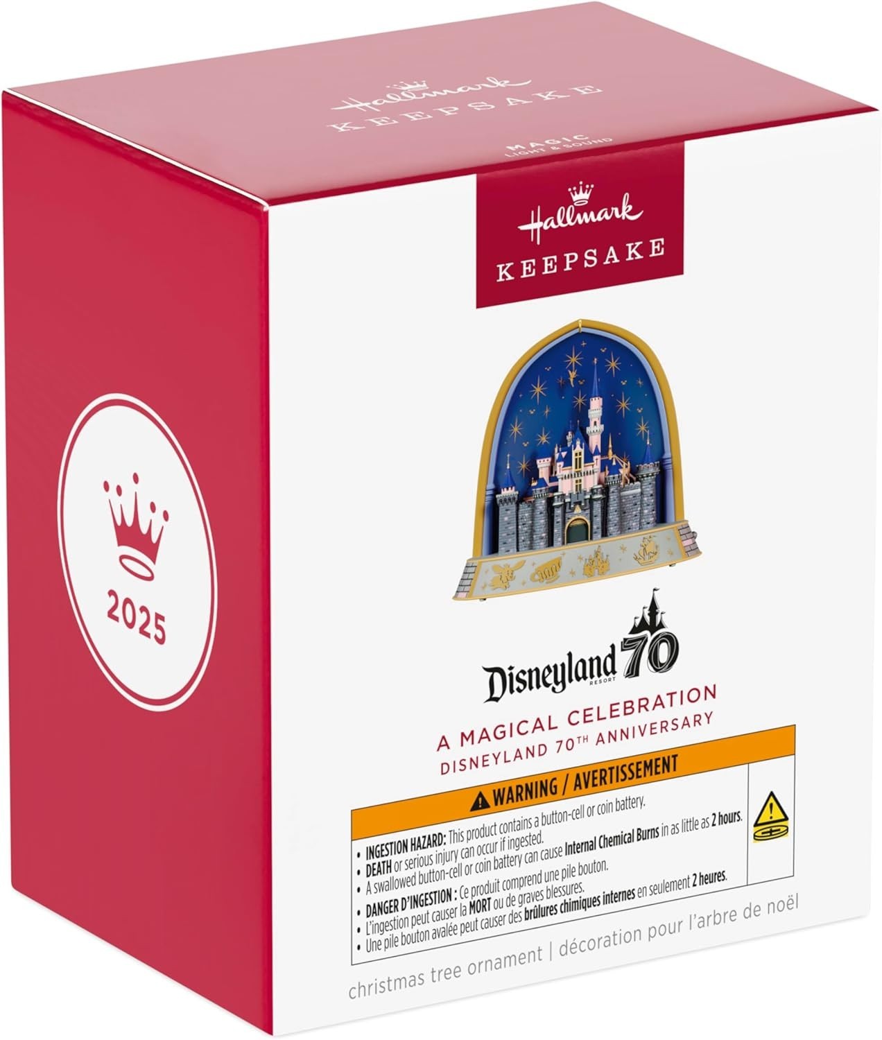 HALLMARK KEEPSAKE DISNEYLAND 70th Anniversary SLEEPING BEAUTY CASTLE Ornament