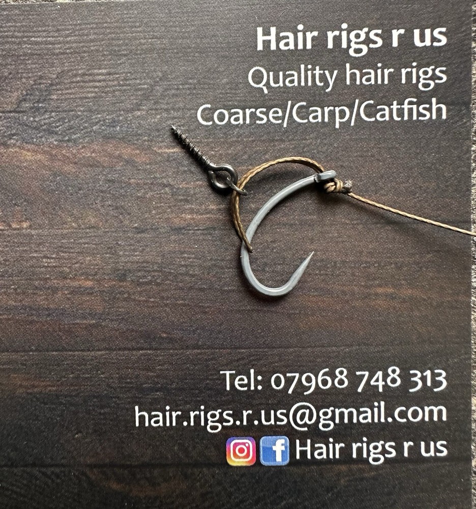 5 Multi Rigs Baitscrew CARP Size 6 Micro Barbed Loop End Korda Coated Braid