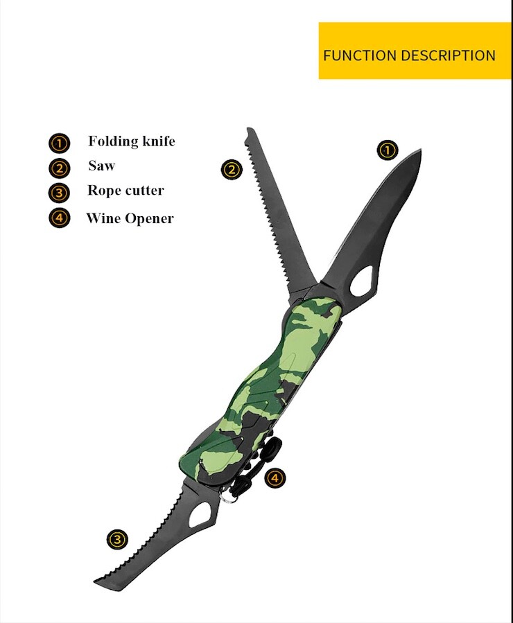 Folding Army Military Pocket Survival Bug Out Bush Knife Blade Multi Function