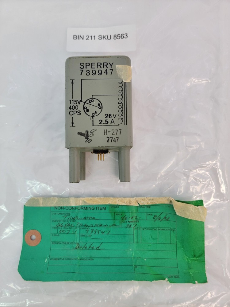 SPERRY 26 VAC Transformer 739947 MAKE OFFER