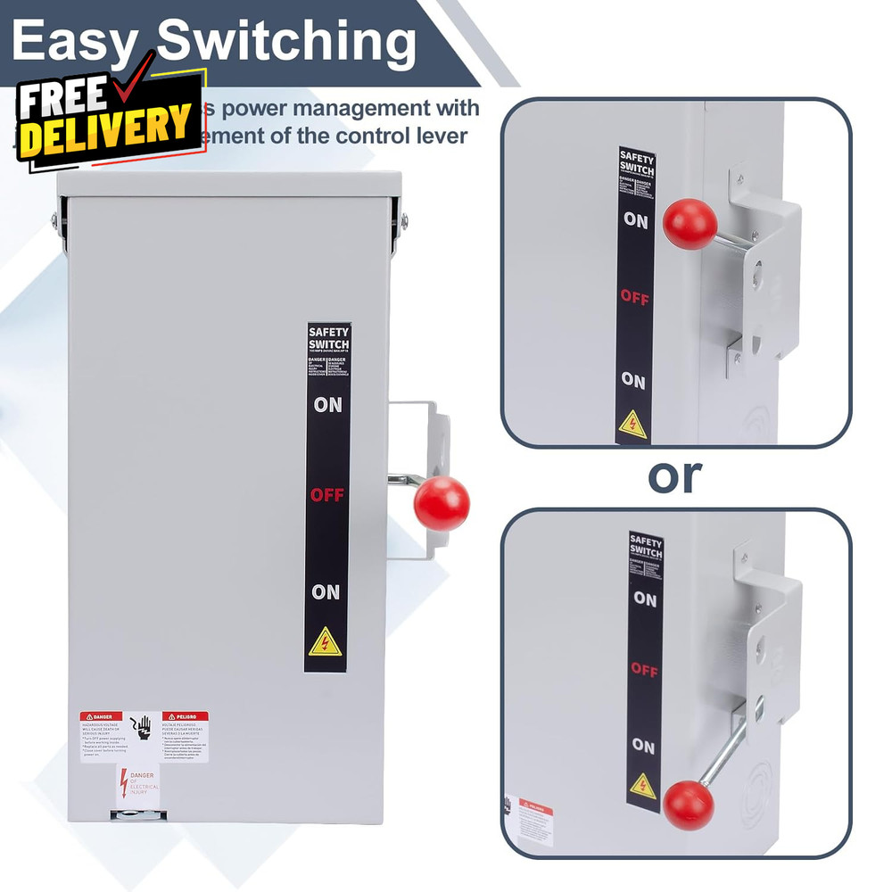 100A Generator Transfer Switch 24000W Universal Double Throw Safety Switch....