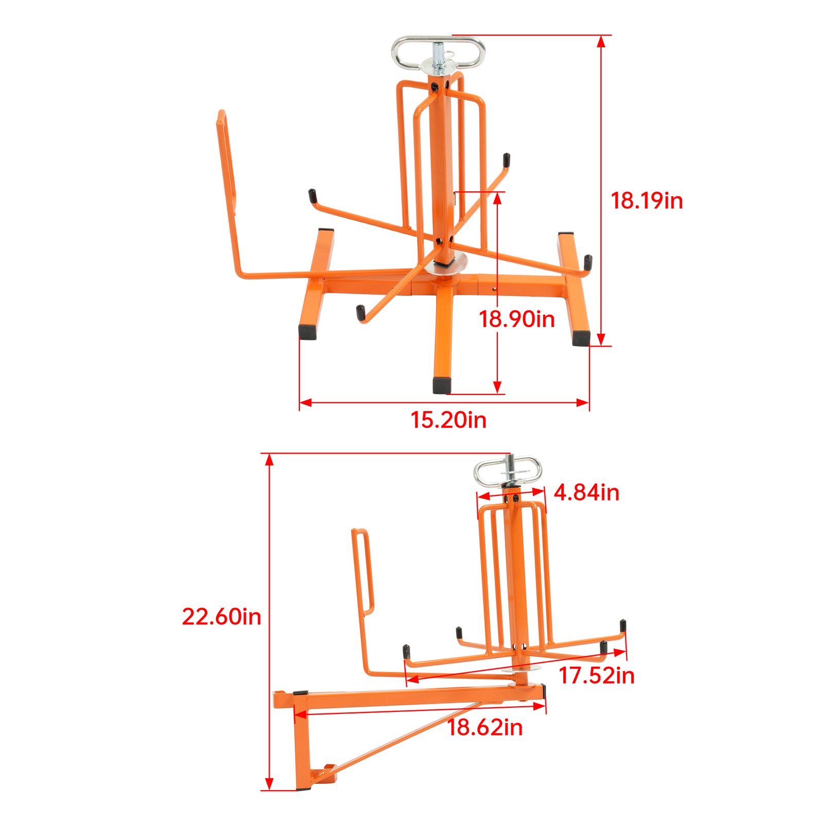 Cable Spool Dispenser Steel Wire De-Reeler Portable Floor or Stud Mount Design