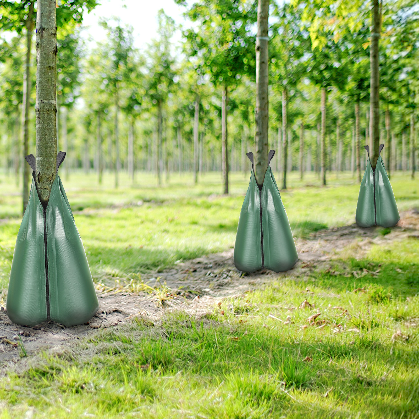 Tree Watering Bag 8 Packs 20 Gallons Slow Release Tree Drip Irrigation Bag