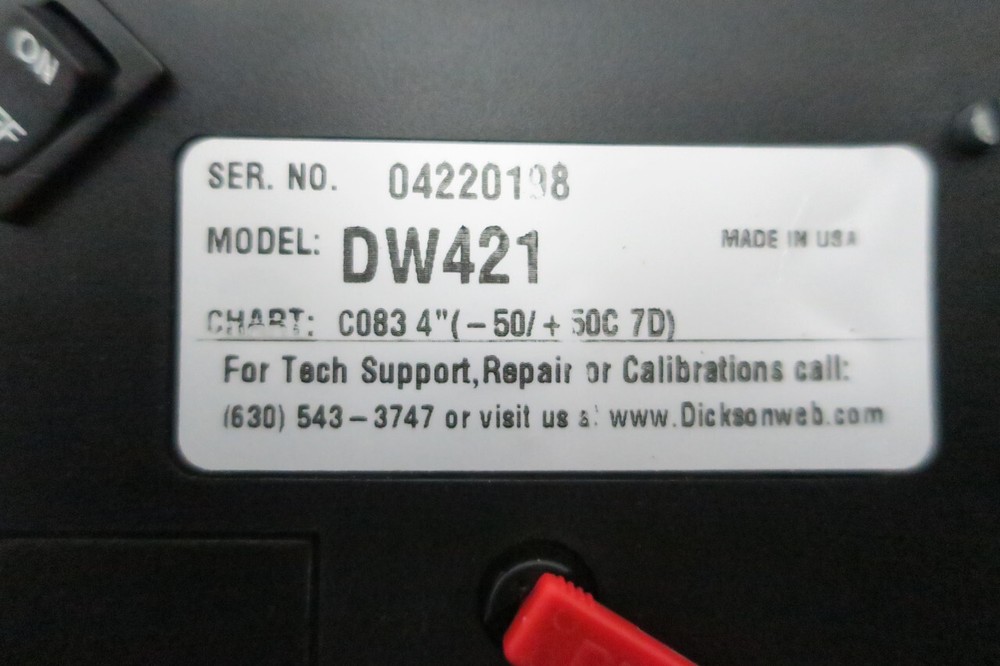 Dickson DW421 4in Chart Recorder