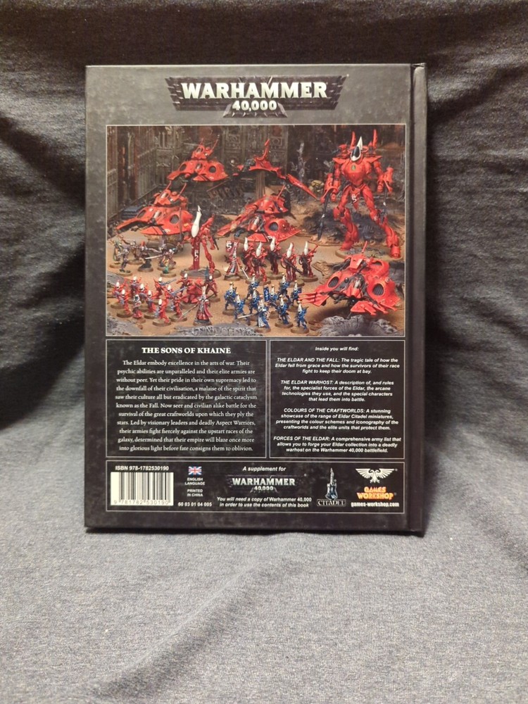 Warhammer 40K Codex Eldar 2012 Hardcover Book Games Workshop 1547