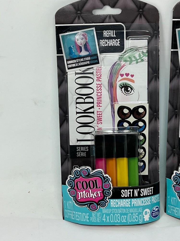 2 Cool Maker Airbrush Styling Studio Refills/Runway Glam & Soft & Sweet