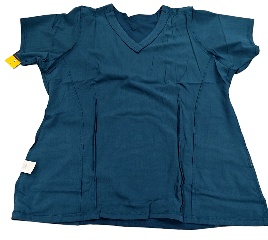 WonderWink Aero Women's Flex Back V-Neck Scrub Top V6129- Caribbean Blue