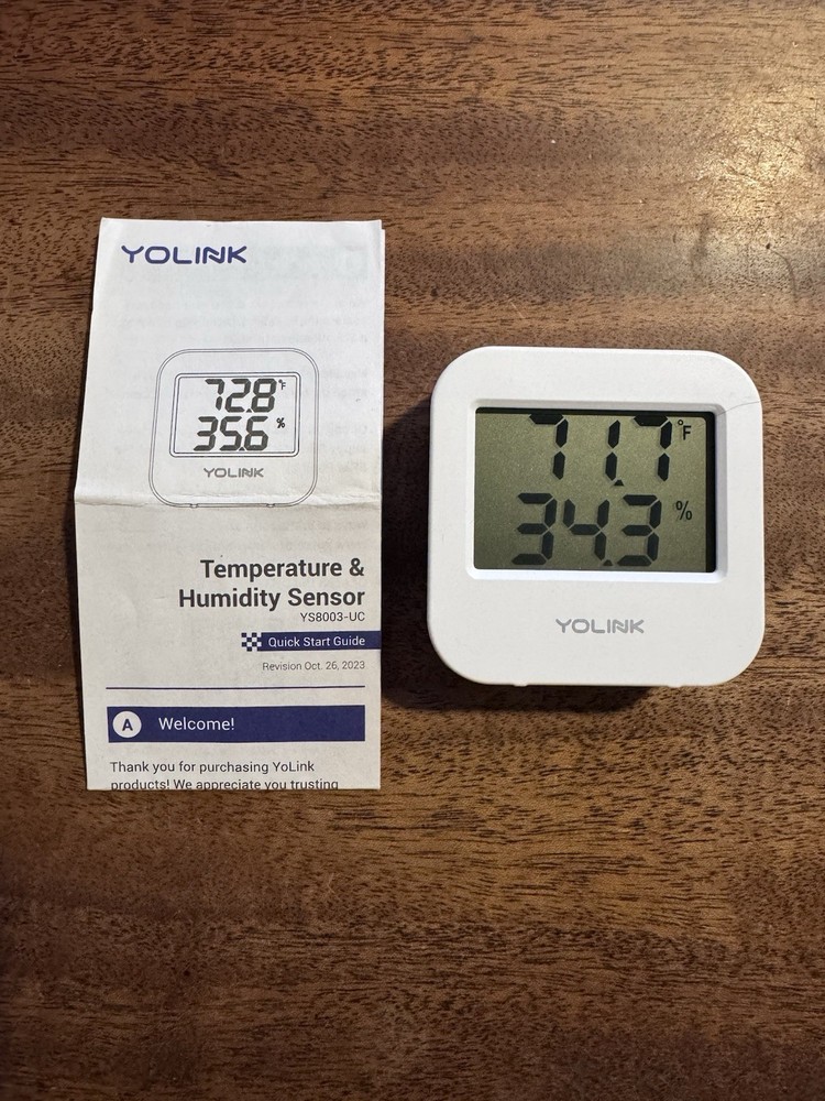 YoLink Smart Wireless Temperature & Humidity Sensor Model Ys8003 – Uc