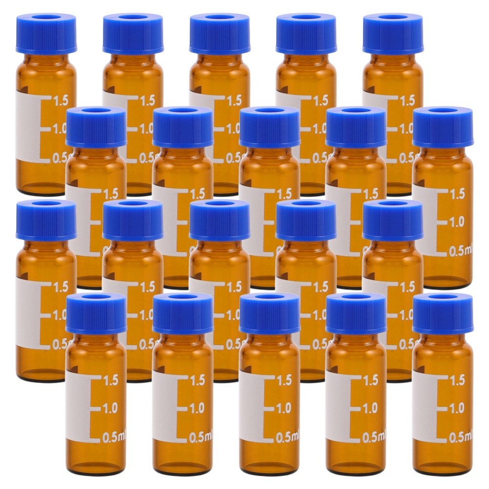 100 Pcs Small Plastic Vials Sample for Lab Chromatography Sampling