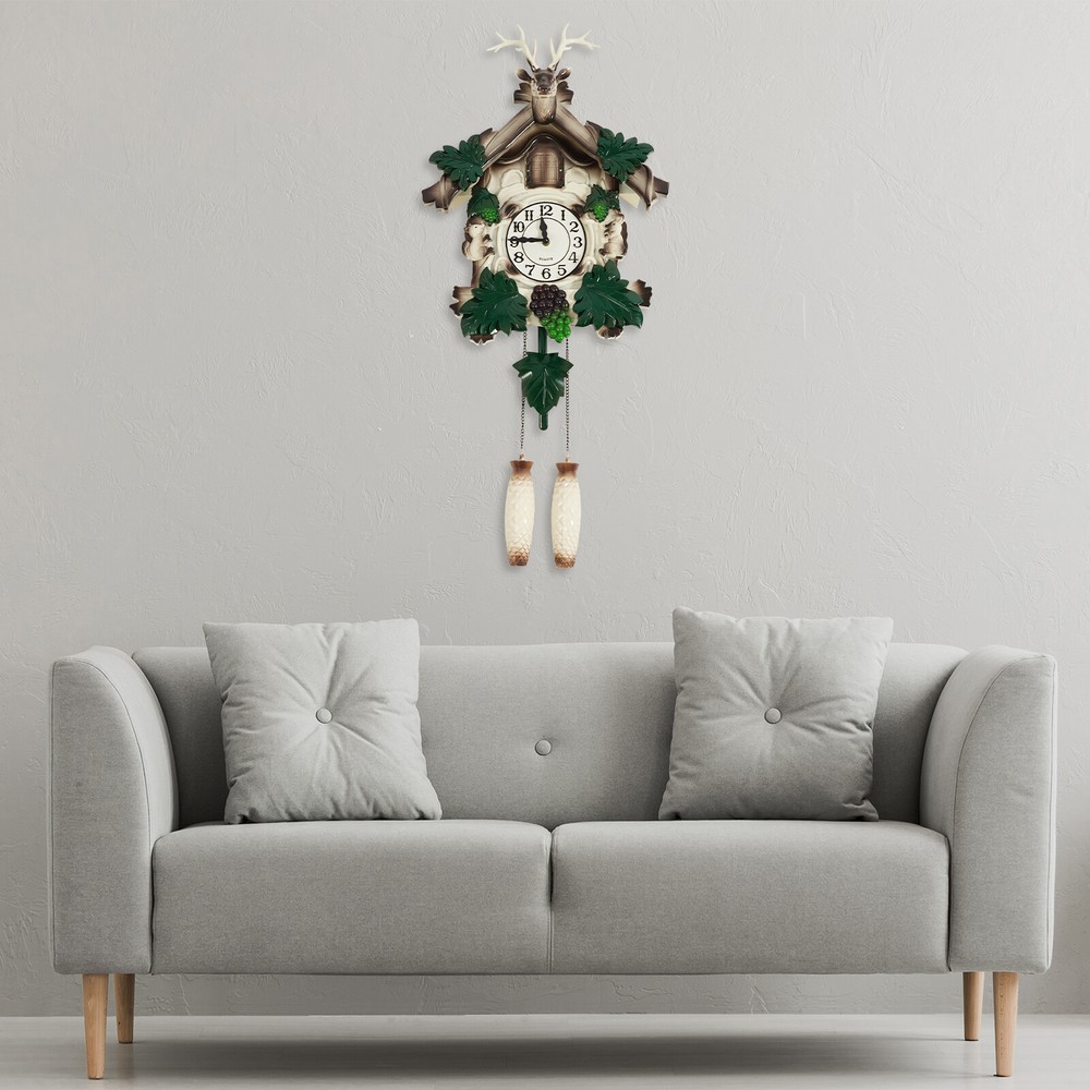 Retro deer head wall clock without dry battery,Retro Large Wall Clock