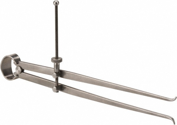 Steel Spring Joint Inside Caliper, 10" Range, Flat Leg w/ Quick Nut Adjustment