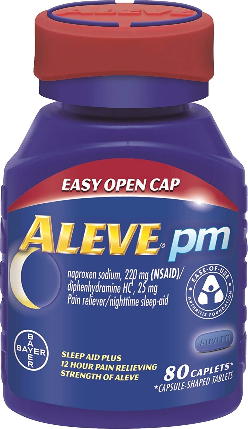 Aleve PM Sleep Aid Plus Pain Reliever Caplets - 80 Count EXP 8/2027+