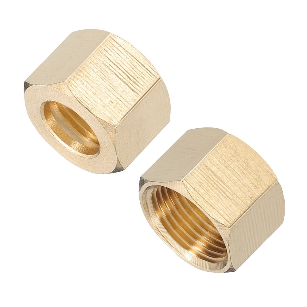 3/8" Brass Compression Nut,100Pcs Brass Compression Fitting Plumbing System
