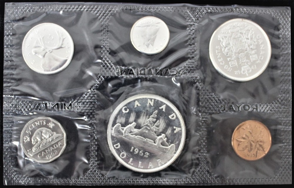1962 CANADA SILVER PROOF LIKE SET in OGP