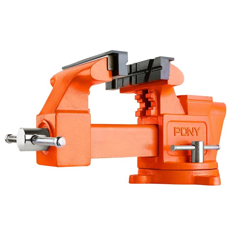 PONY Bench Vise 5-in Heavy-Duty Utility Combination Pipe Vise Swivel Base Bench