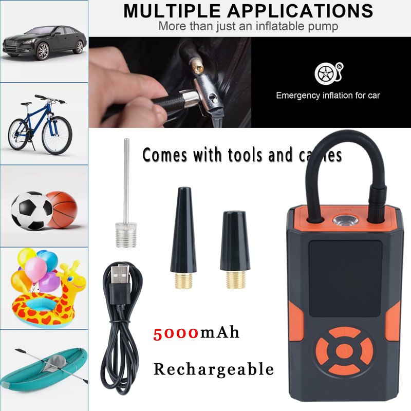 Portable Multi-function Tire Inflator Car Jump Starter Air Pump Air Compressor