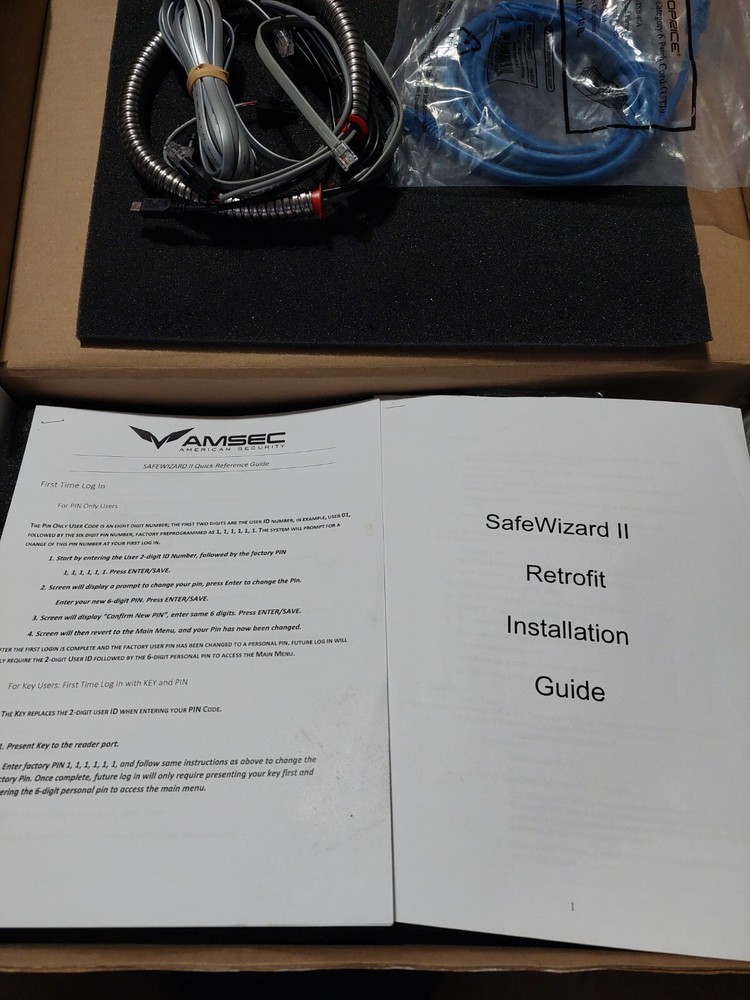 OEM Amsec CashWizard II Electronic Cash Safe Access Control System. Complete Kit