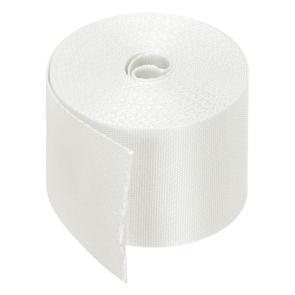 Flat Nylon Webbing Strap 2 Inch 5 Yards White for Backpack