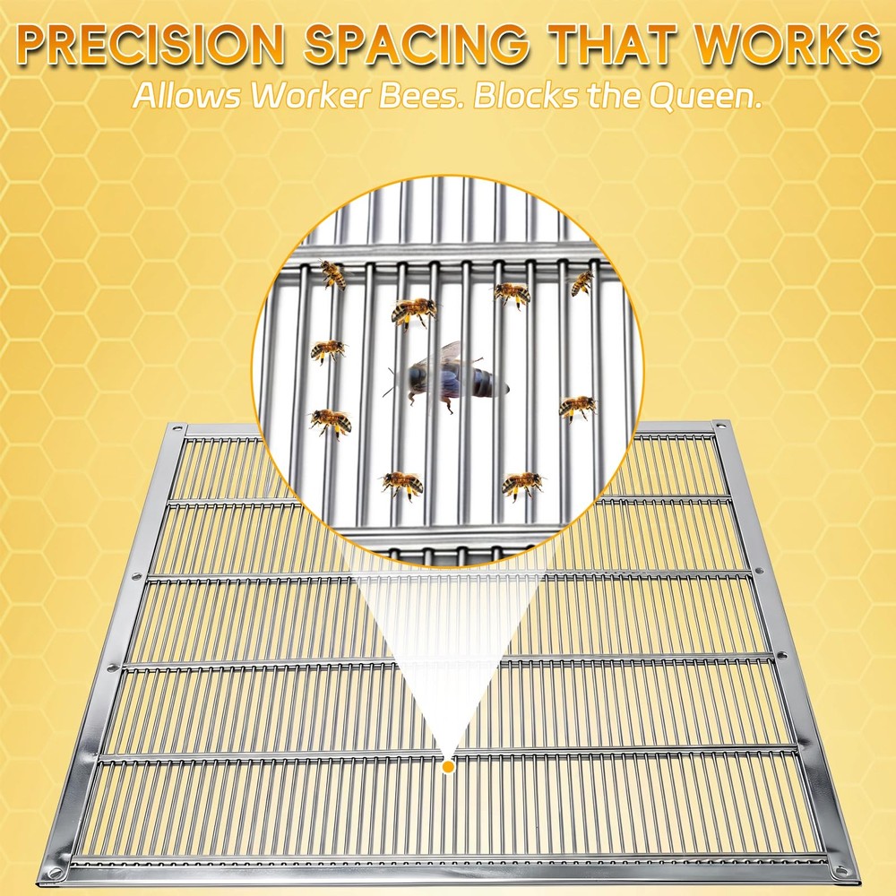 2 Pack Galvanized Metal Queen Excluder Langstroth 10 Frame Beehive Tool