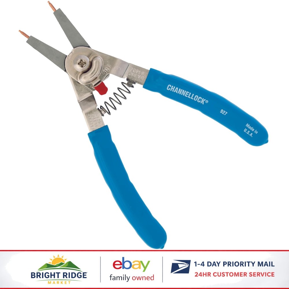 8-Inch Precision Snap Ring Pliers with Interchangeable Tips for Versatile Use