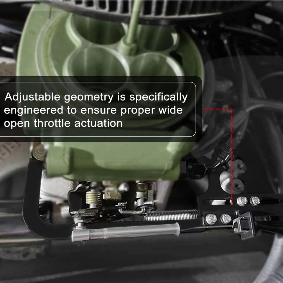 Adjustable Throttle Cable Mount Kit for 700R4 and TH350 Automatic Transmissions
