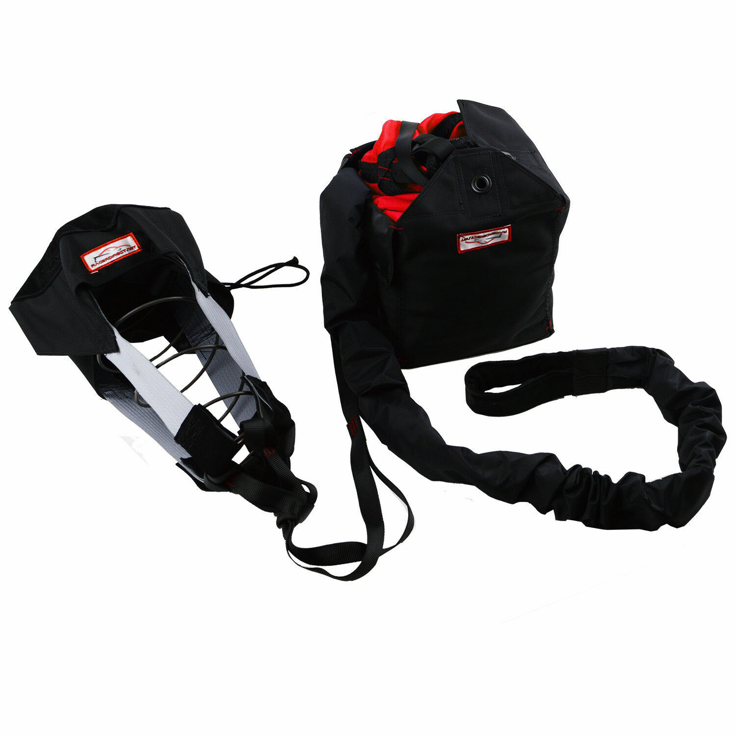 DRAG RACING 12' PARACHUTE SPRING LOADED DRAG SAFETY CHUTE RED RACERDIRECT