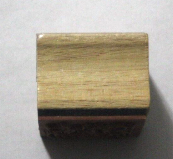 Heart With Ribbon Bow Rubber Stamp