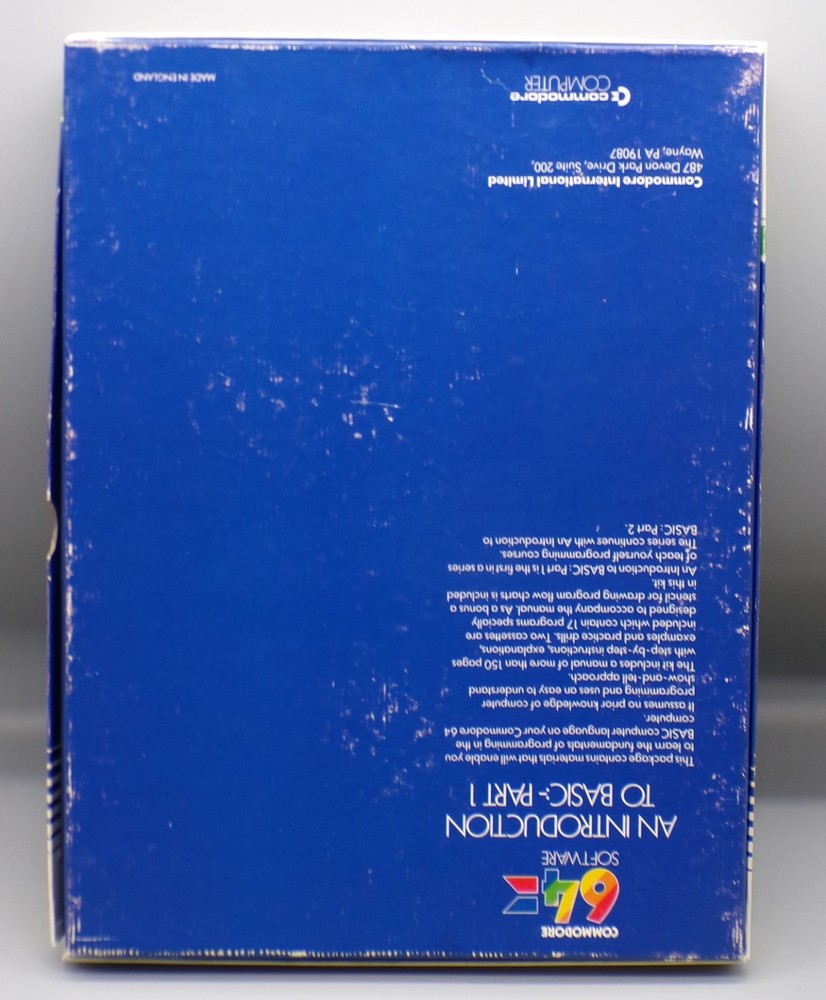 Vintage COMMODORE 64 software cassette INTRODUCTION TO BASIC programing C64 !!!