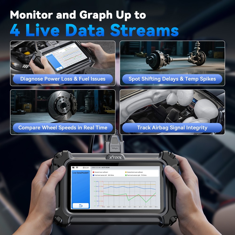 2026 XTOOL D5S OBD2 Scanner Check Engine ABS SRS Transmission Diagnostic