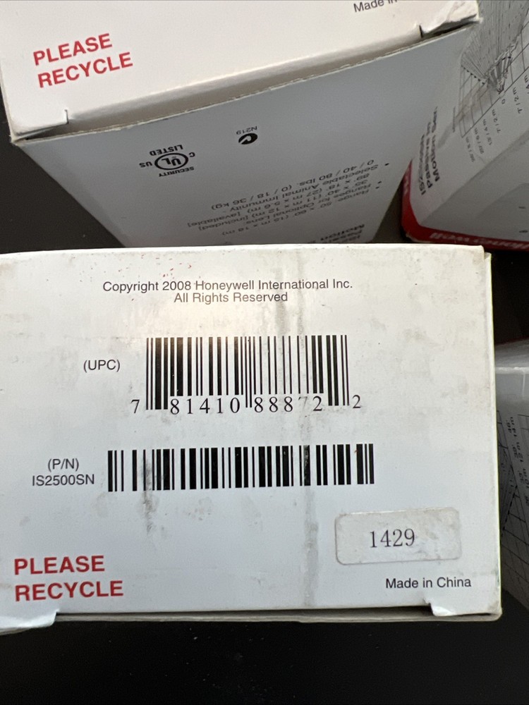 Honeywell IS2500SN Security System V-Plex Infrared Motion Detector Sensor NOS