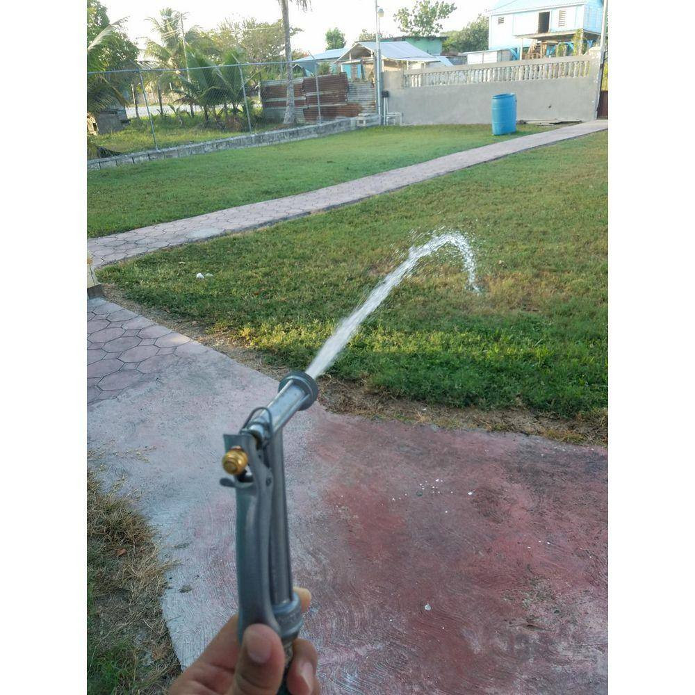 Solid Metal Hose Spray Nozzle 4-Pack, Threaded Front for Garden Watering