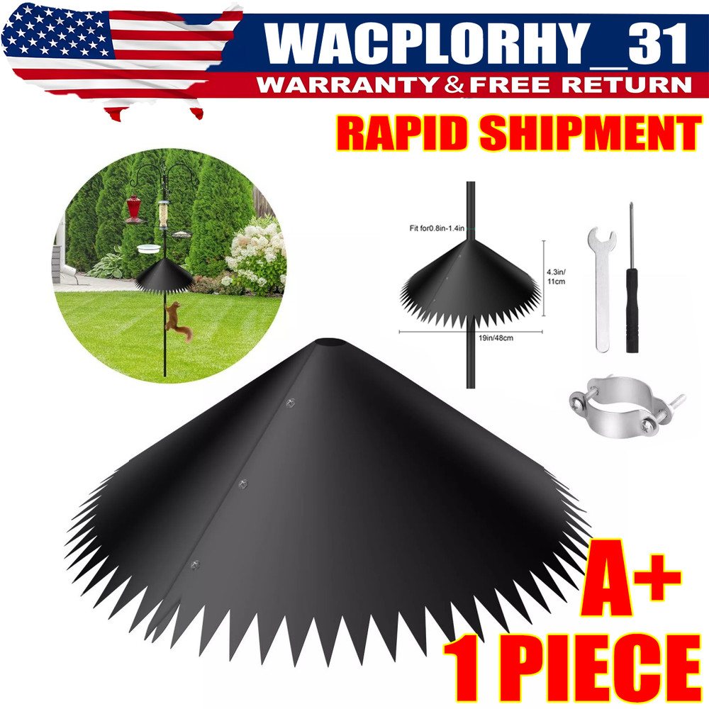 Around-wrap Squirrel Baffles 19'' Bird Feeder Squirrel Proof Baffle
